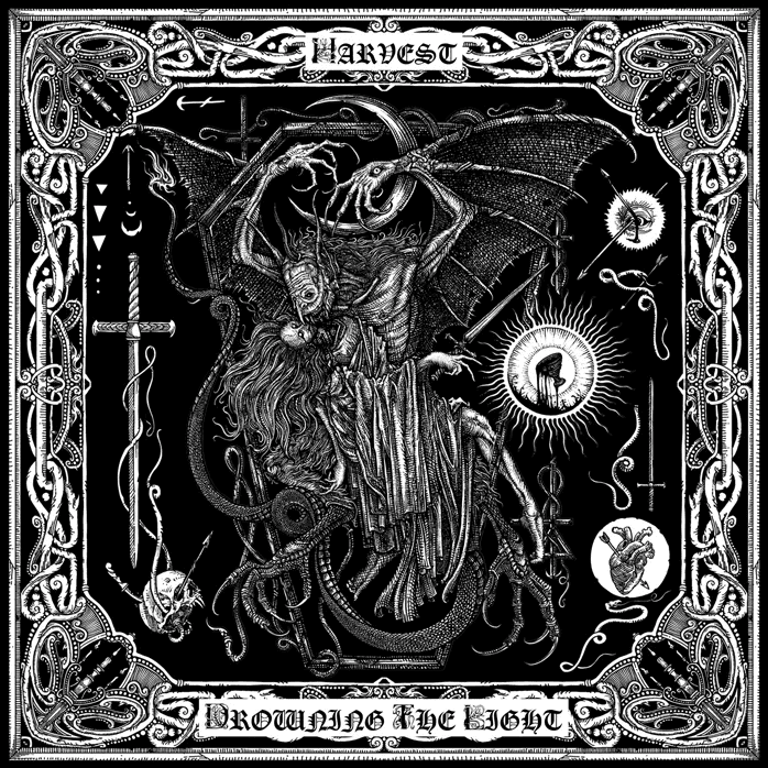 Harvest and Drowning the Light have released their new split endevour, titled “Invoking a Star Shambler”