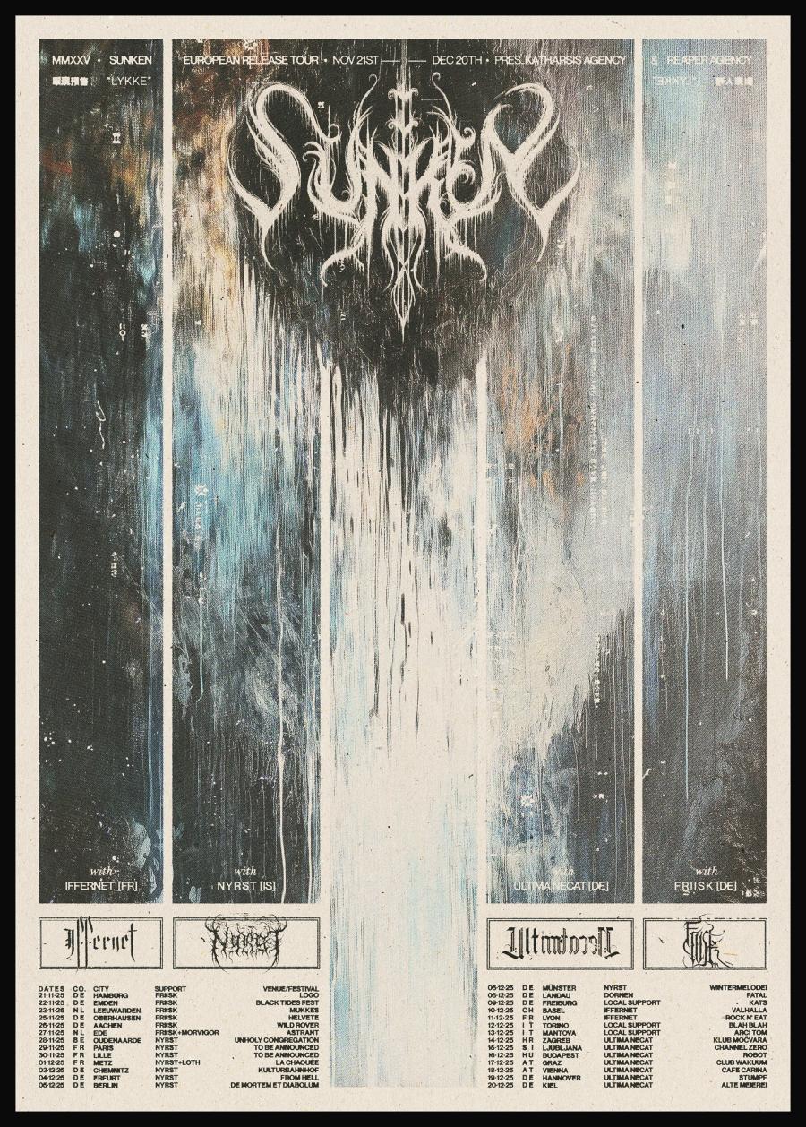 SUNKEN live at Zagreb & Ljubljana in December